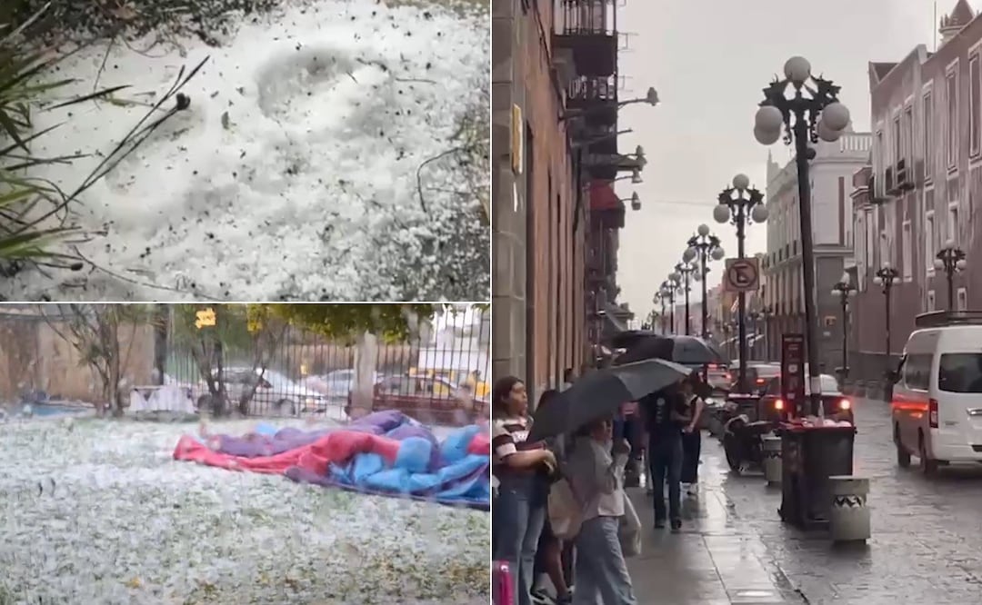 Se reportó una fuerte granizada en Puebla | Foto: RRSS
