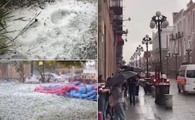 Granizada sorprende a Puebla: así se pintó de blanco el sur de la ciudad durante la intensa lluvia