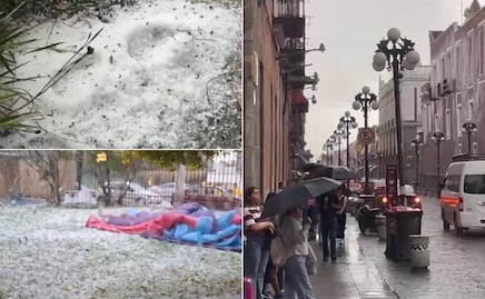 Granizada sorprende a Puebla: así se pintó de blanco el sur de la ciudad durante la intensa lluvia