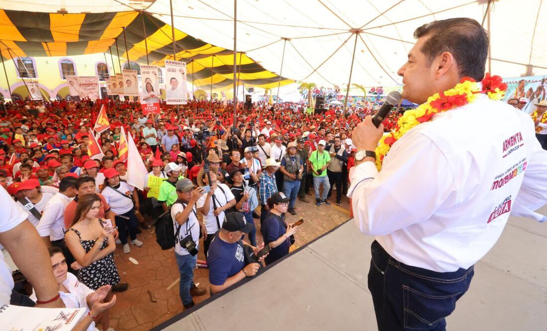 Alejandro Armenta estuvo en la Sierra Norte de Puebla | Foto: Especial