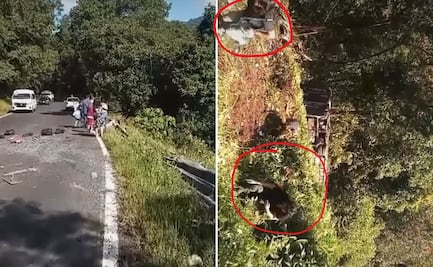 Cae a barranco autobús de pasajeros en la México-Tuxpan; se reportan 25 lesionados