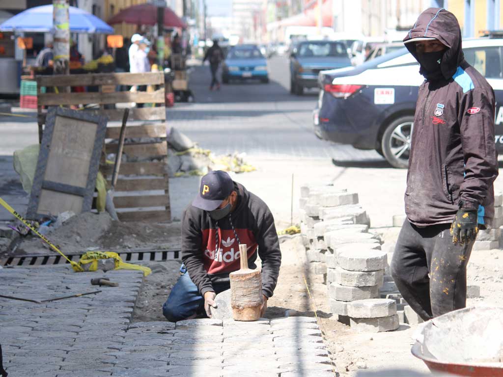 Cierran calles del Centro Histórico de Puebla por obras