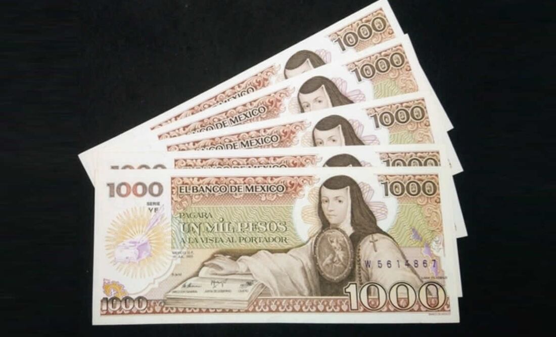 Este billete circuló en la década de los 80s. Foto: Especial EL UNIVERSAL PUEBLA