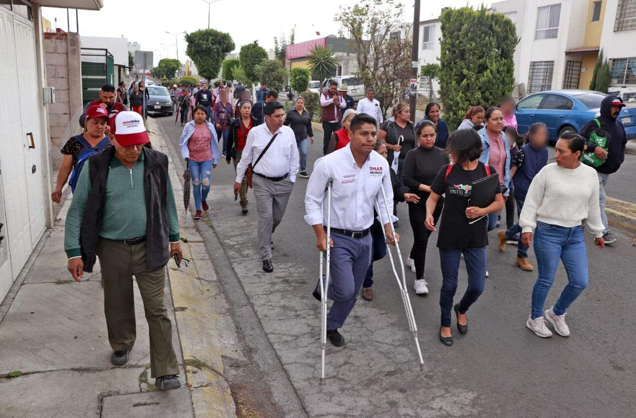 Omar Muñoz recorrió San Lorenzo Almecatla | Especial
v