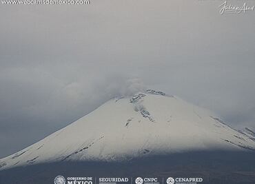 Monitoreo del volcán Popocatépetl, 6 de junio 2021