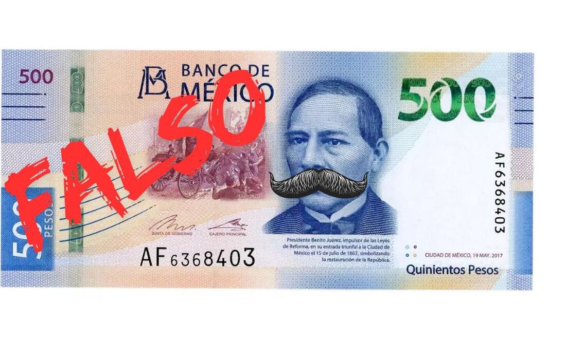 Cuidado con los billetes falsos de 500 pesos / FOTO: Canvas