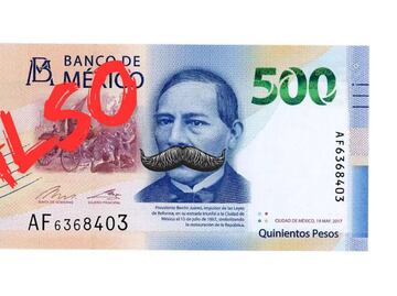 Este es el billete de 500 pesos más falsificado y por el que piden millones en Internet