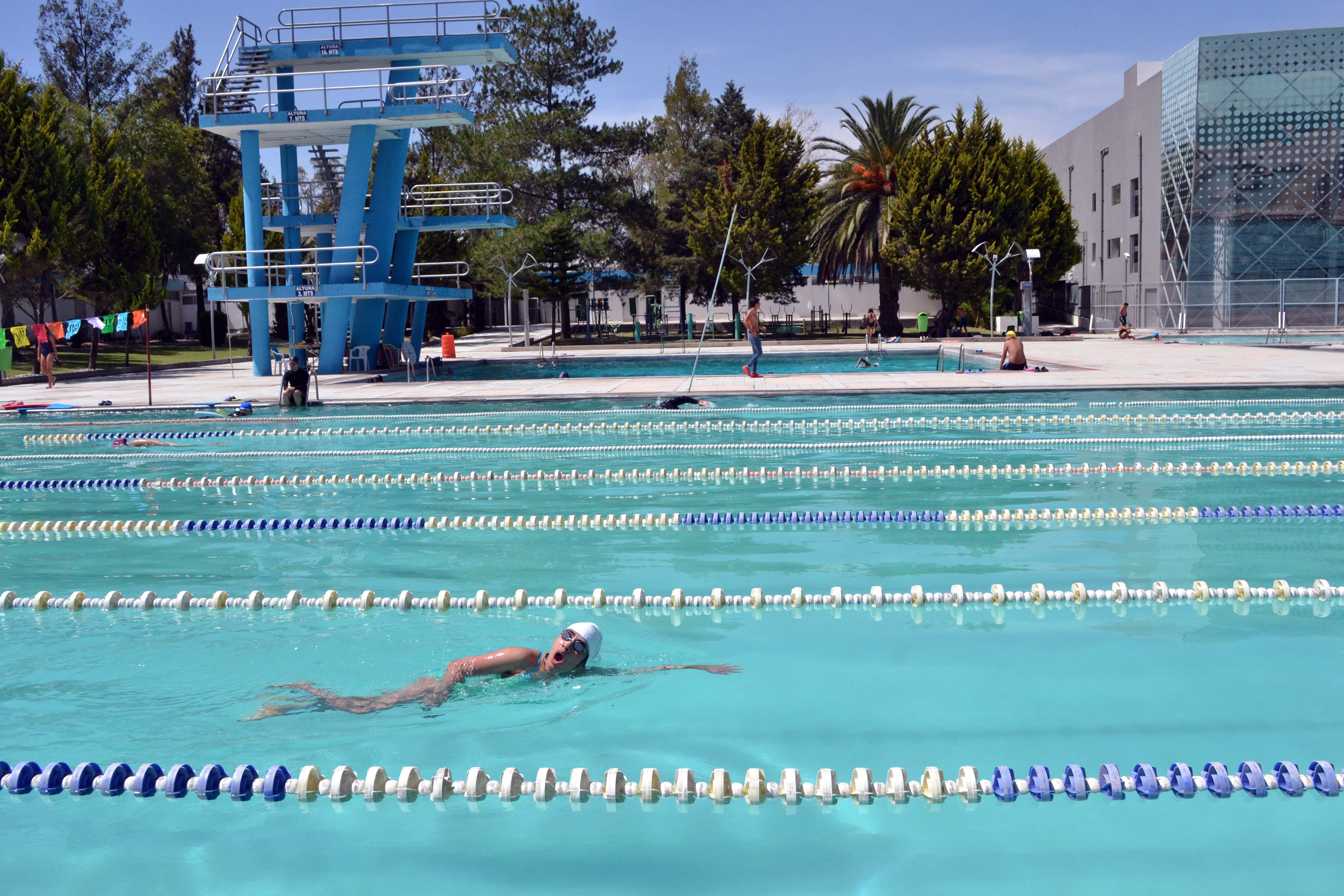 La natación es un deporte que contribuye al desarrollo y fortalecimiento de los músculos, promueve la coordinación motora, y activa el sistema circulatorio y respiratorio.

Foto: Producción El Universal Puebla