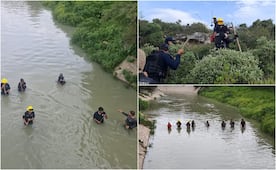 Buscan a motociclista que fue arrastrado en el Canal de Valsequillo