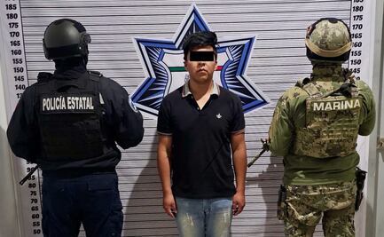 Detienen SSP y SEMAR a hombre en posesión de posible cristal