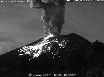 Popocatépetl hoy presenta explosión y exhalación