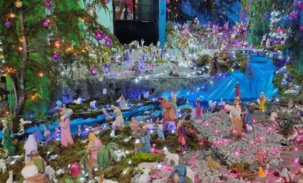 Nacimiento monumental maravilla a visitantes en el Pueblo Mágico de Atlixco