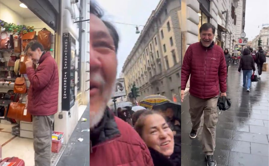 VIDEO Mexicano confronta a Fernández Noroña en Roma y el senador lo agrede