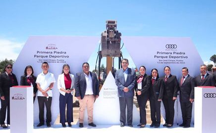 Audi México coloca la primera piedra del Parque Deportivo en San José Chiapa