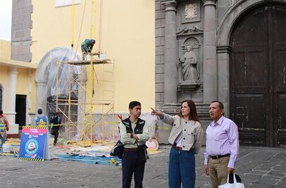 Ayuntamiento de Puebla da mantenimiento a templos religiosos