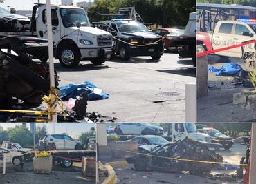 Carambola de 7 autos dejó saldo de un muerto y dos lesionados en Vía Atlixcáyotl