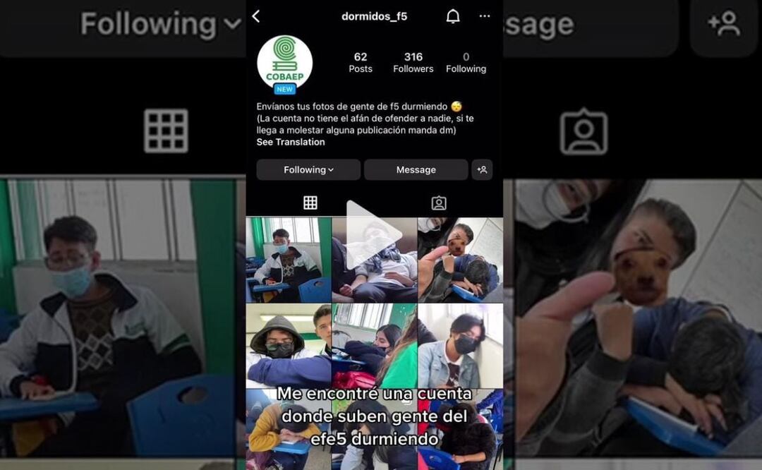 El F5 es popular porque muchos se duermen en la hora de Física | Foto: Tiktok momostexmelucan