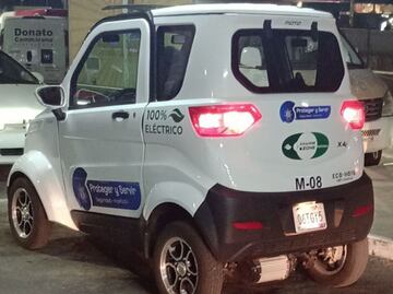 Este es el fabuloso auto eléctrico que circula en Angelópolis