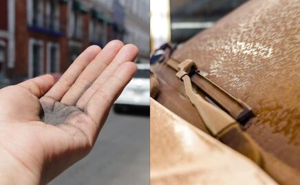 Ceniza del volcán Popocatépetl cubre calles y autos en Puebla y Tlaxcala