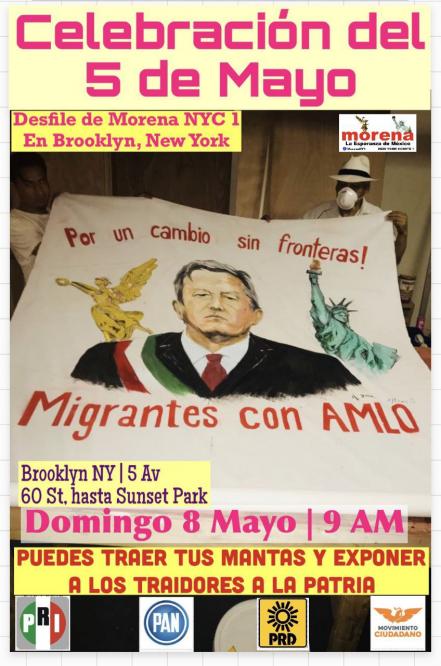 Migrantes poblanos exhibirán a los traidores a la patria en Nueva York