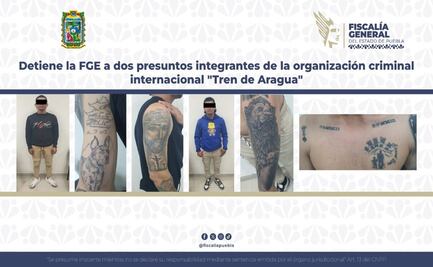 Detiene la FGE a dos presuntos integrantes de la organización criminal internacional "Tren de Aragua"