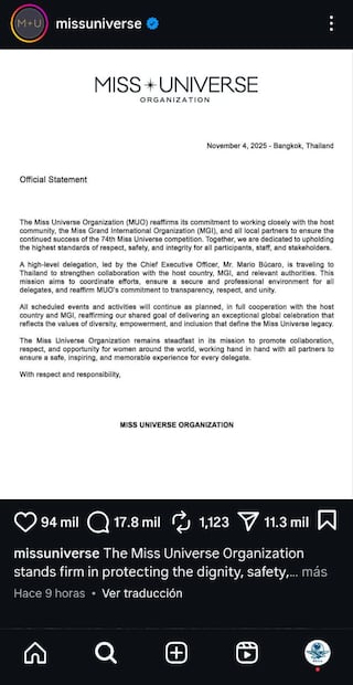 Foto: Instagram missuniverse