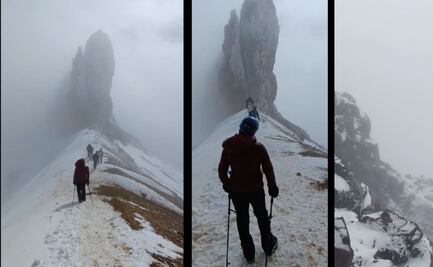 VIDEO Así se ve el ombligo del Iztaccíhuatl “La mujer dormida”