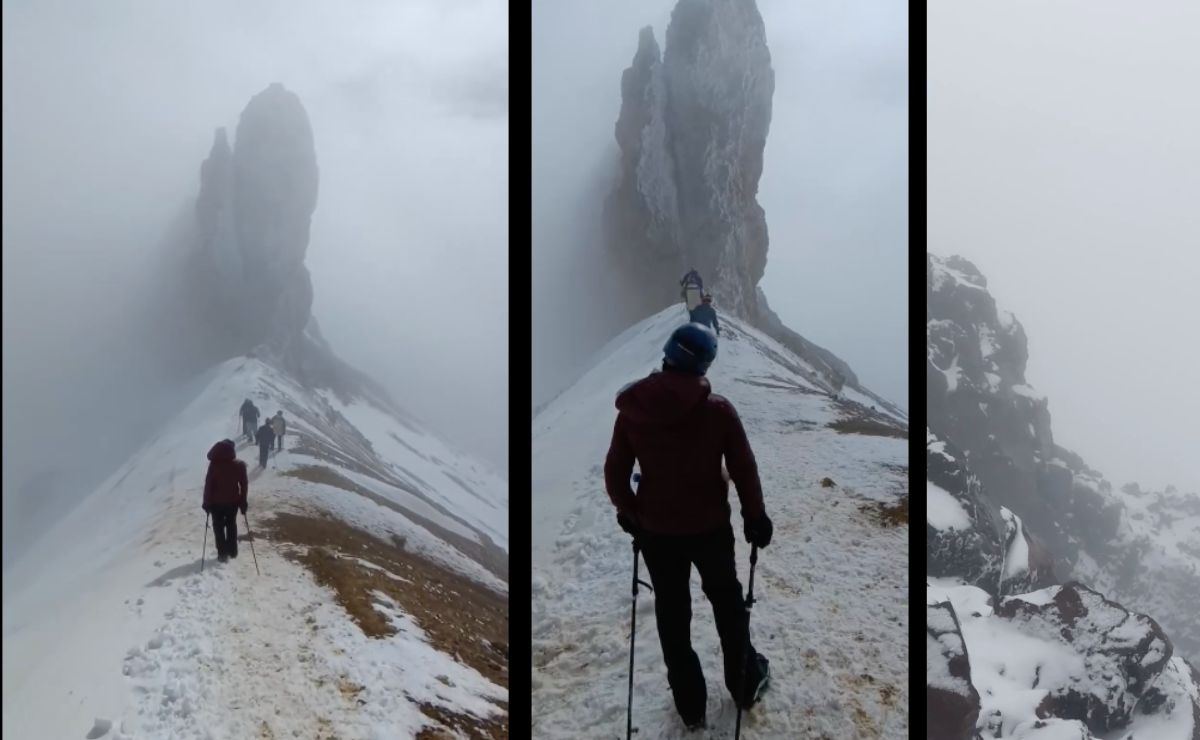 VIDEO Así se ve el ombligo del Iztaccíhuatl “La mujer dormida”