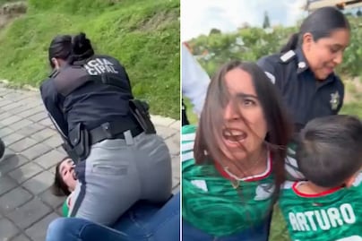 VIDEO ¿Abuso policiaco? Someten a mujer delante de sus hijos en San Andrés Cholula