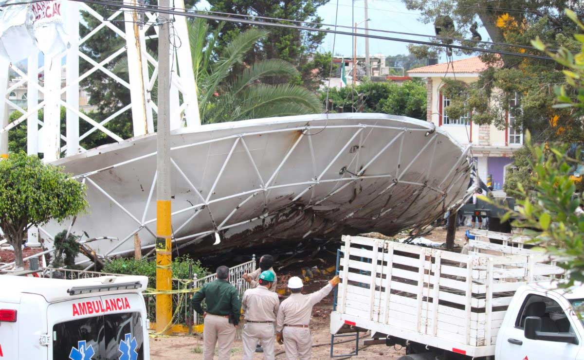 Buscan sustituir tanque elevado que se desplomó en San Baltazar Temaxcalac