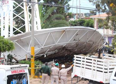 Buscan sustituir tanque elevado que se desplomó en San Baltazar Temaxcalac