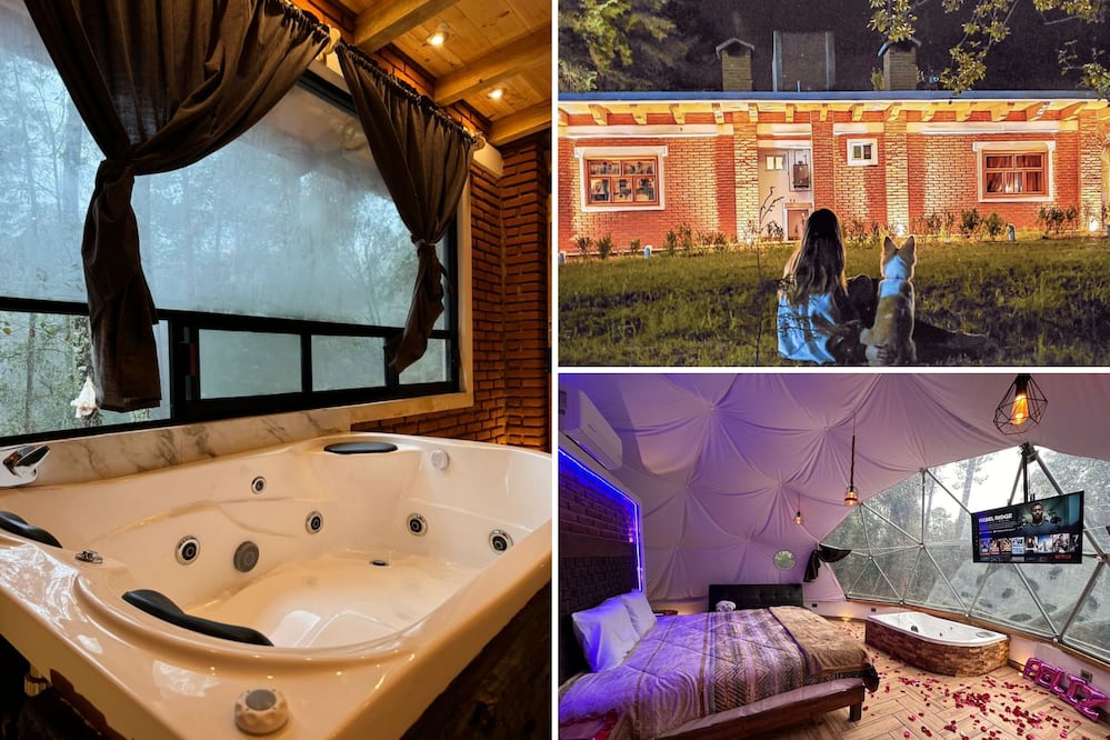 Si hay lluvia y neblina en Puebla, aprovéchalo para hospedarte en una cabaña con jacuzzi | Foto: Cabanaszacatlan.com