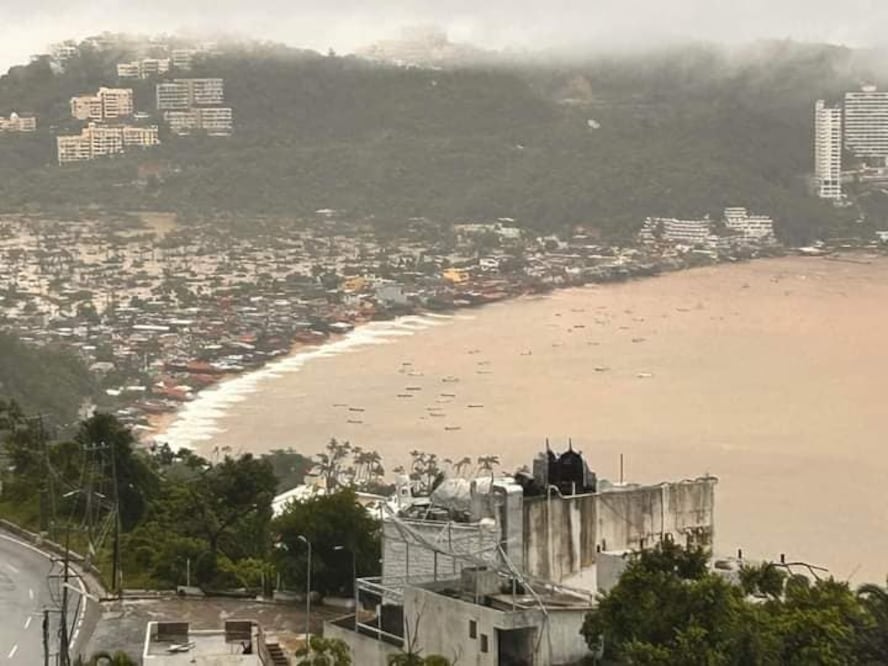 Así luce Acapulco tras las lluvias ocasionadas por el huracán John | Foto: Redes Sociales