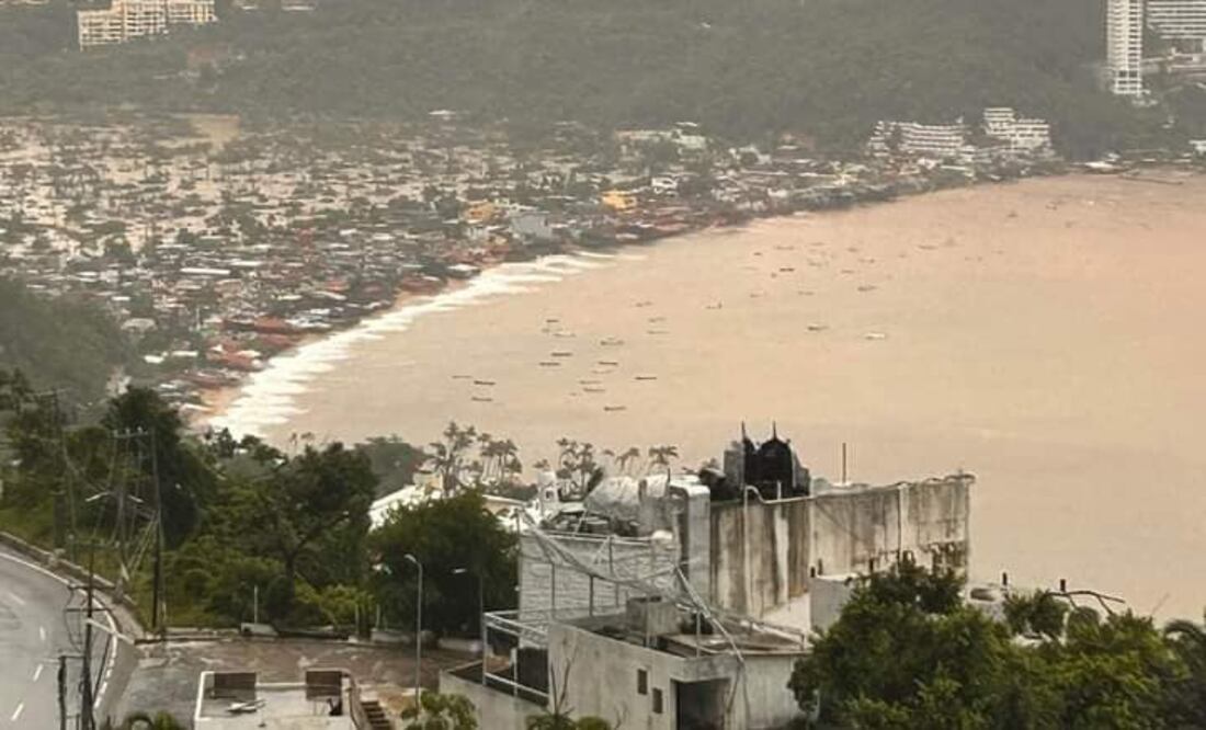 Así luce Acapulco tras las lluvias ocasionadas por el huracán John | Foto: Redes Sociales