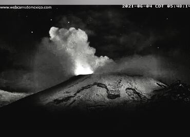 Monitoreo del volcán Popocatépetl, 4 de junio 2021