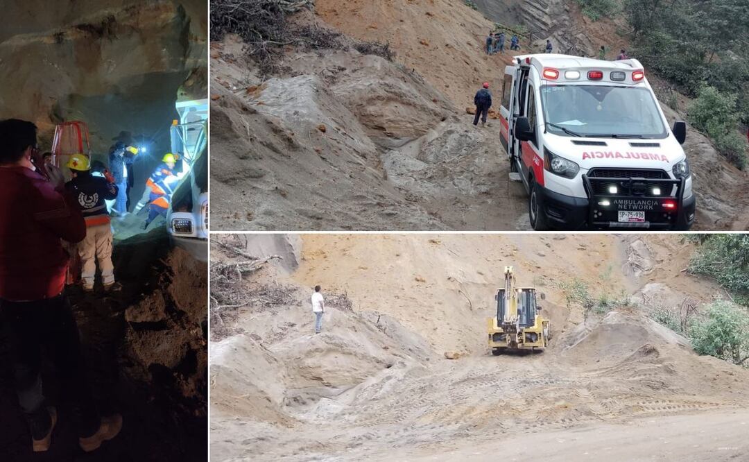 La zona del alud que sepultó a dos trabajadores se ubica en el acceso a la comunidad de Gómez Sur | Foto: Twitter Sergio Salomón