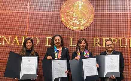 Académicos de la BUAP son reconocidos por el Senado de la República