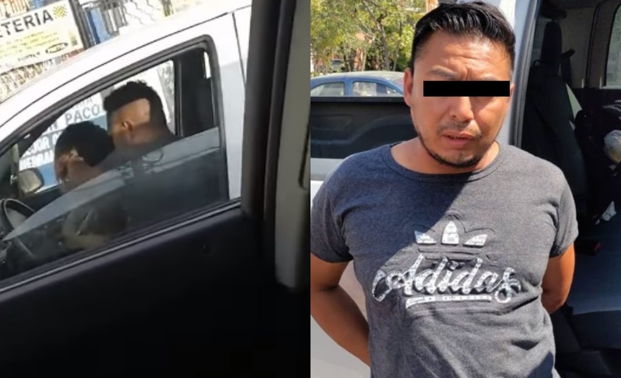 Exhiben a sujeto agrediendo a mujer dentro de un auto en NL; ya fue detenido