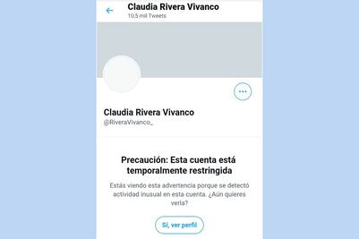 Restringe Twitter cuenta de Claudia Rivera