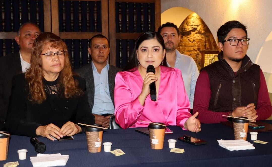 Claudia Rivera dio conferencia de prensa este lunes 4 de septiembre | Foto: Agencia Es Imagen para El Universal Puebla