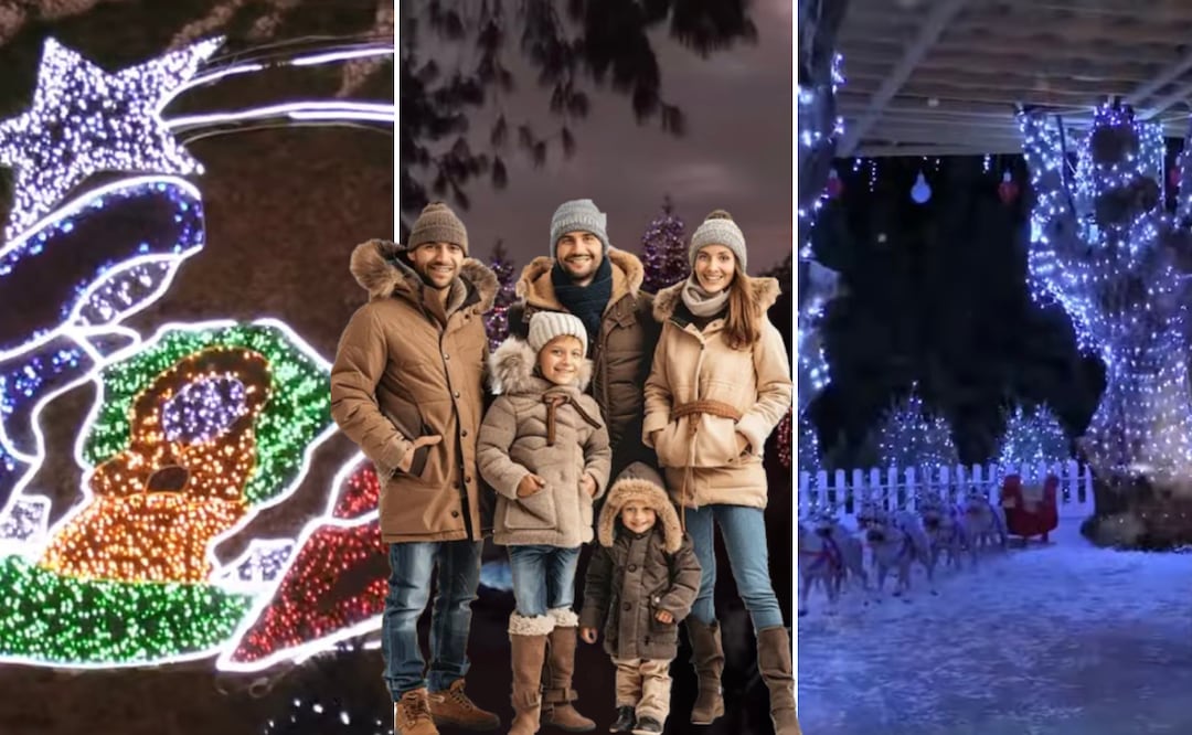 Noelandia es una villa iluminada en Ciudad Serdán I Foto: El Universal Puebla