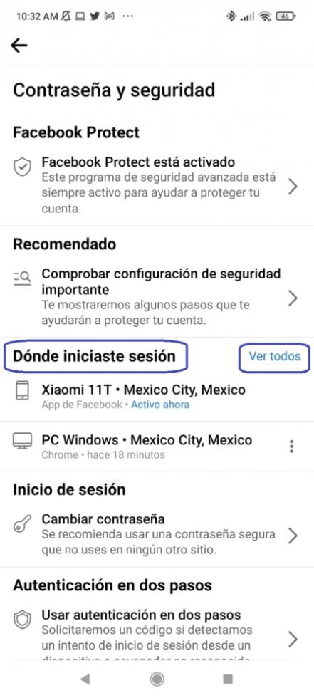 ¿Cómo saber quién ha entrado en tu cuenta de Facebook? 