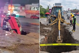 Reparan socavón en la Puebla–Tlaxcala donde cayó un automóvil tras fuertes lluvias