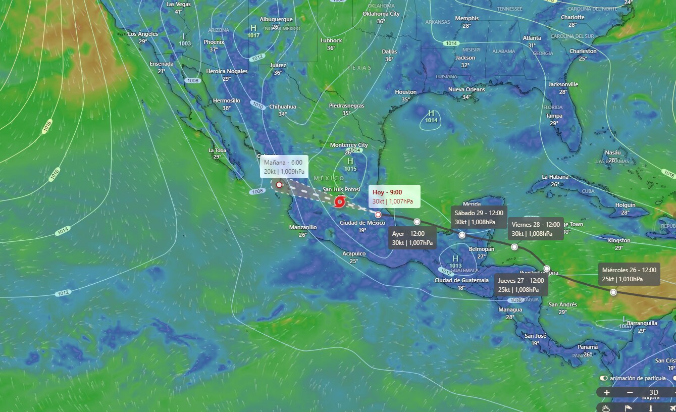 La Comisión Nacional del Agua (Conagua) hizo un llamado a la población, turistas y navegación marítima a estar atentos a los avisos emitidos por el Servicio Meteorológico Nacional. 

Foto: Producción El Universal Puebla