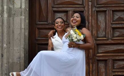 Parejas de la comunidad LGBT+ se casan en Puebla por San Valentín 