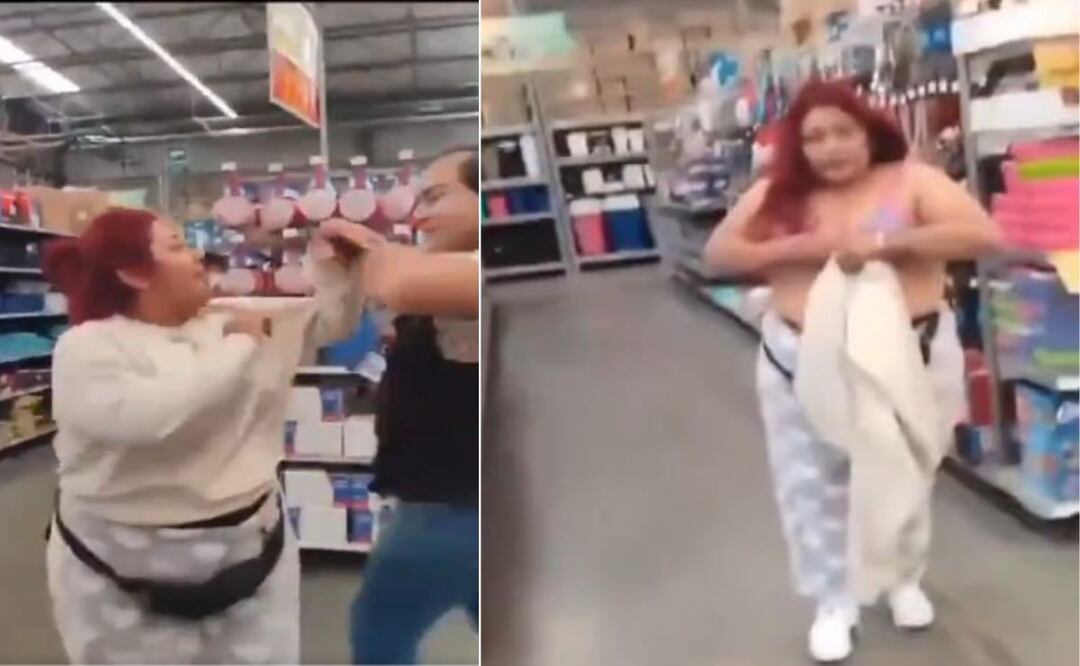 Una mujer se viralizó en redes tras desnudarse en un Aurrera | Foto: Captura Redes Sociales