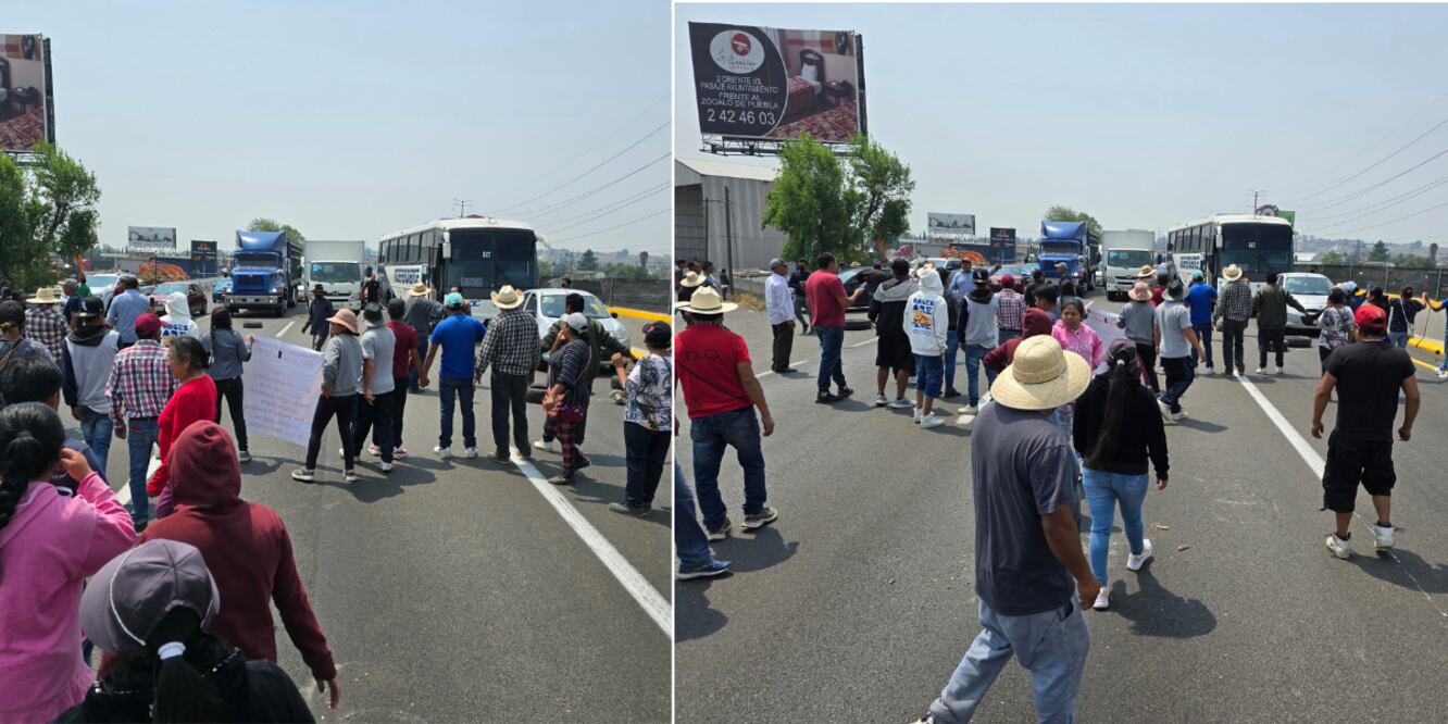 Bloqueo Autopista México-Puebla/ Foto Agencia Es Imagen