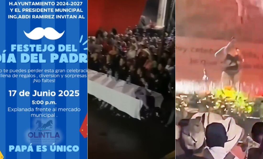 El festejo del Día del Padre en Olintla se salió de control | Foto: captura de video