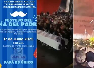 Ayuntamiento de Olintla festeja a papás con un espectáculo de streaptease