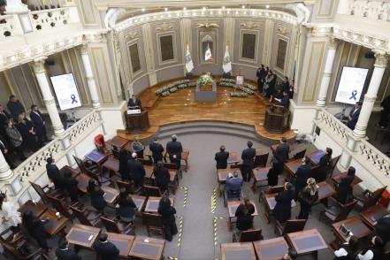 Despiden a Miguel Barbosa en el Congreso de Puebla